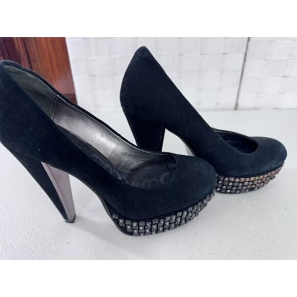 "SAM EDELMAN" Platform Studded Heels,Velvet,SZ 7M, FINAL SALE, SEE PICS!! - Picture 6 of 12